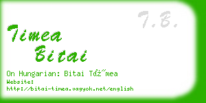 timea bitai business card